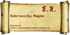 Bobrovszky Magda névjegykártya